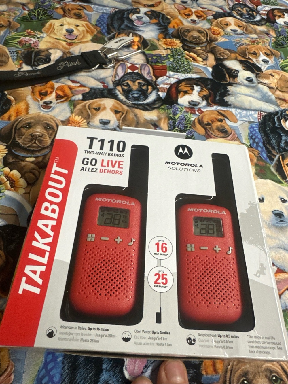 Motorola Red T110 Talkabout Two-Way Radios - Pair